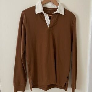 American Eagle Outfitters Men's Brown Polo Shirt